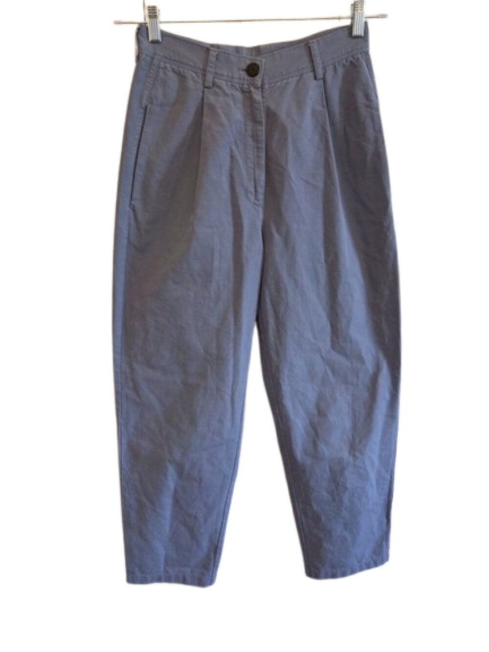 Forte Forte 100% Cotton Stone Casual Pants High Waist Wide Leg Periwinkle Size 0